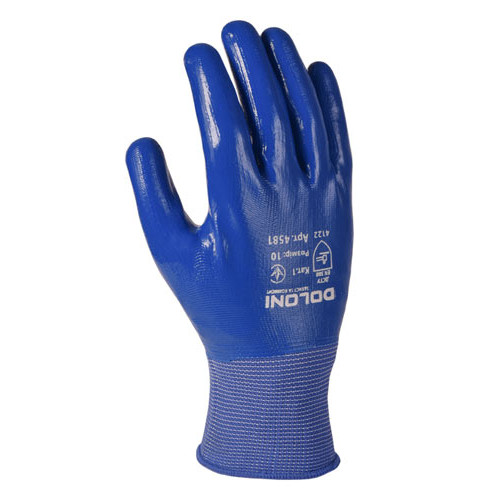 Рабочие перчатки DOLONI 4581 трикотажные с нитриловым покрытием неполный облив 